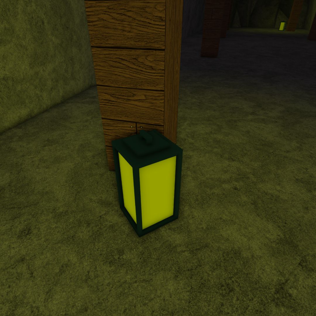 A block with a yellow glow